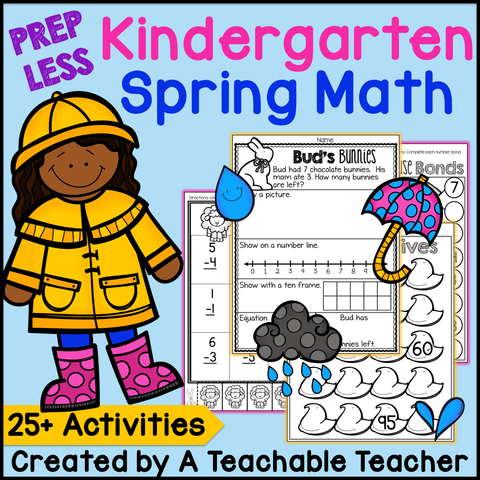 Prepless Kindergarten Spring Math - 25+ Activities
