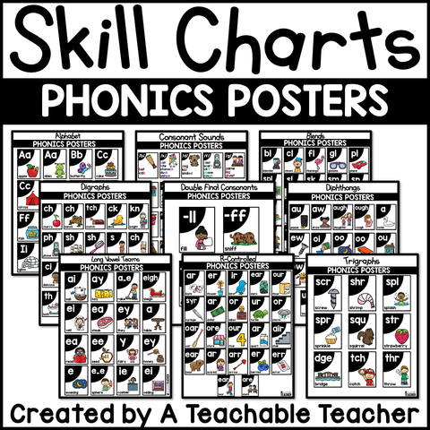 Phonics Skill Charts - Writing Folder Helper