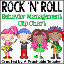 Rock 'N' Roll Behavior Management Clip Chart