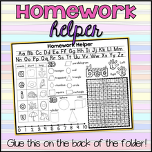Homework Folder for Primary Grades