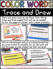 Color Words Trace and Draw