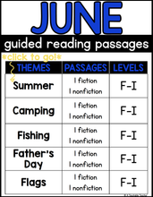 June Guided Reading Passages - Levels F-I