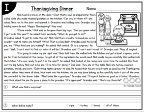 November Guided Reading Passages - Levels F-I