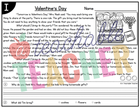 February Guided Reading Passages - Levels F-I