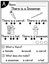 December Guided Reading Passages- Levels A-E