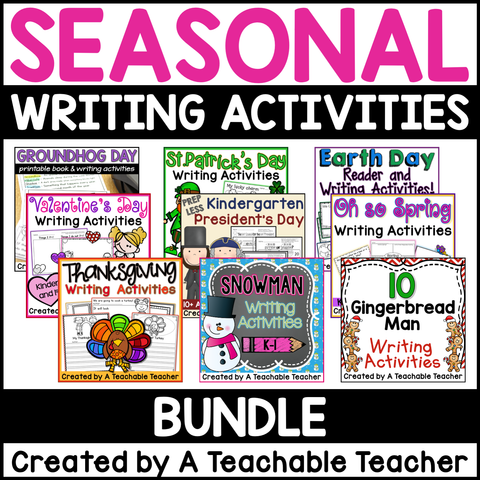 Seasonal Writing Activities BUNDLE