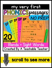 My Very First Phonics Passages - Blends and Sight Words