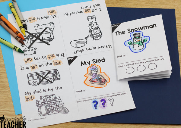 Winter CVC Activities- NO PREP Phonics Worksheets – A Teachable Teacher