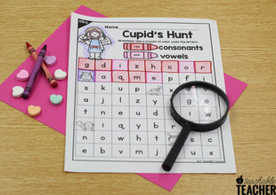 Valentine's Day Letter Sounds Activities- NO PREP Phonics Worksheets