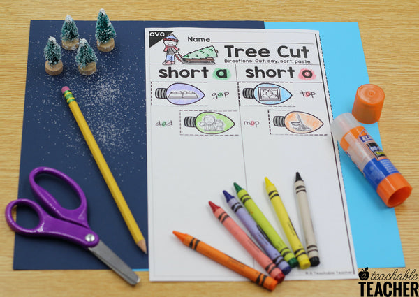 Christmas CVC Activities- NO PREP Phonics Worksheets – A Teachable Teacher