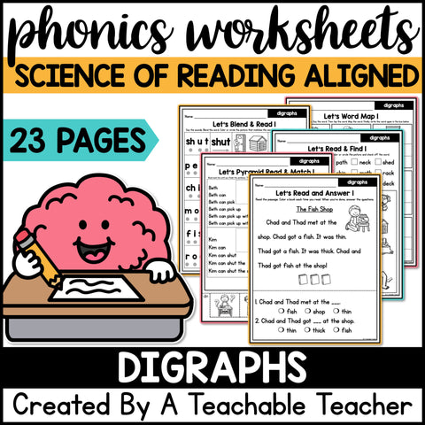 Digraphs Worksheets - The Science of Reading
