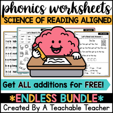 Phonics Worksheets - The Science of Reading Worksheet BUNDLE