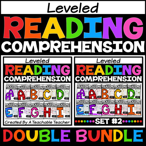 Leveled Reading Comprehension Passages AA-I DOUBLE BUNDLE