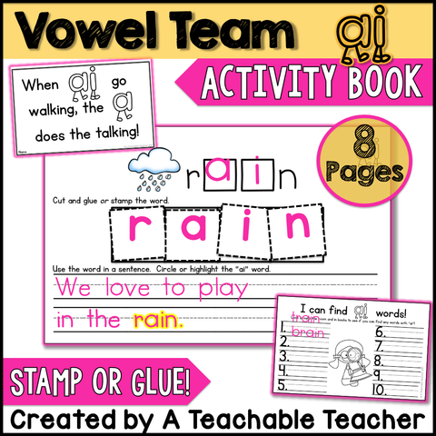 Vowel Team AI Activity Book