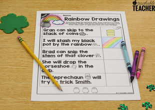 St. Patrick's Day Blends Activities- NO PREP Phonics Worksheets