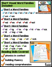 All-in-One Reading Passages - Short Vowel Word Families 2nd Edition