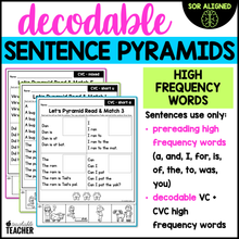 Decodable Sentence Pyramids- CVC Words