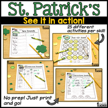 St. Patrick's Day Phonics Bundle- NO PREP