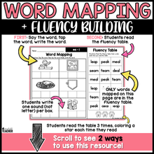 Word Mapping Long Vowel Team Words