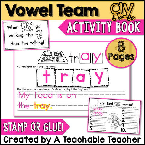 Vowel Team AY Activity Book