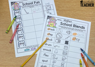 Back to School Blends Activities- NO PREP Phonics Worksheets