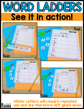 Phonics Long Vowel Team Words Word Ladders and Word Chains
