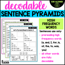 Decodable Sentence Pyramids- The BUNDLE