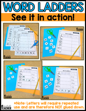Phonics Words with Digraphs Word Ladders and Word Chains