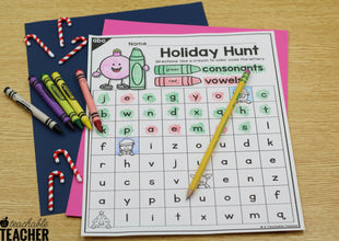 Christmas Letter Sounds Activities- NO PREP Phonics Worksheets