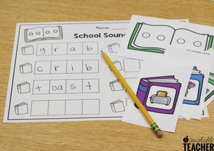 School Sounds Phonemic Awareness Activities: Segmenting & Blending Sounds