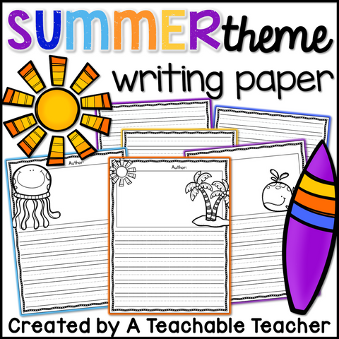 Summer Theme Writing Paper