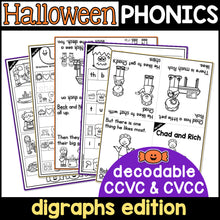 Halloween Phonics Worksheets BUNDLE- NO PREP