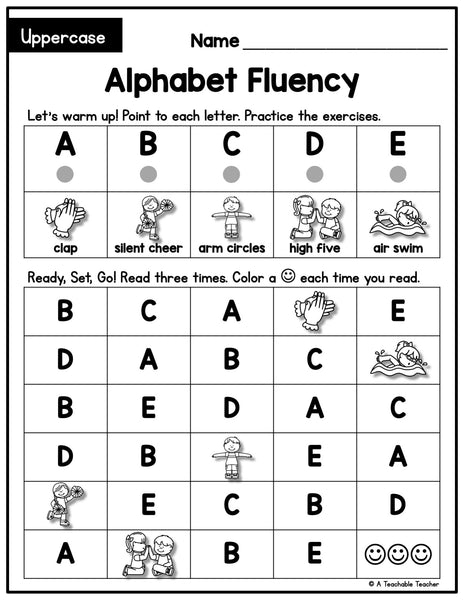 Move and Master Fluency Tables - Alphabet Edition – A Teachable Teacher