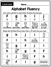 Move and Master Fluency Tables - Alphabet Edition