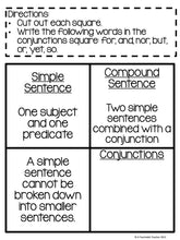 Sentence Type Flip Flap Book