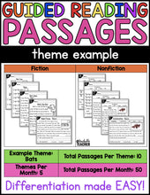 Guided Reading Passages Levels A-E- Year Long BUNDLE