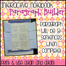 Interactive Notebook - Paragraph Builder for Any Subject