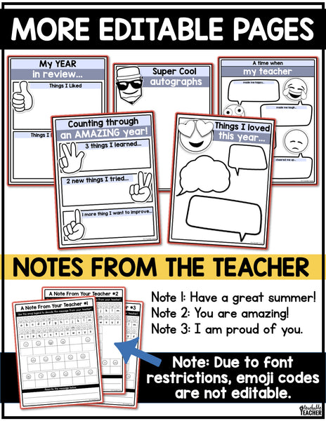 Editable Memory Book - Emoji Theme – A Teachable Teacher