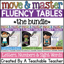 Move and Master Fluency Tables- BUNDLE